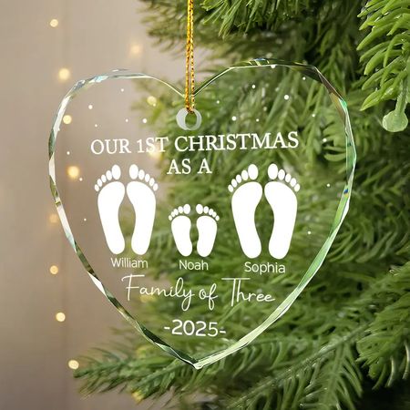 Our 1st Christmas Together - Custom Footprint & Pawprint Ornament